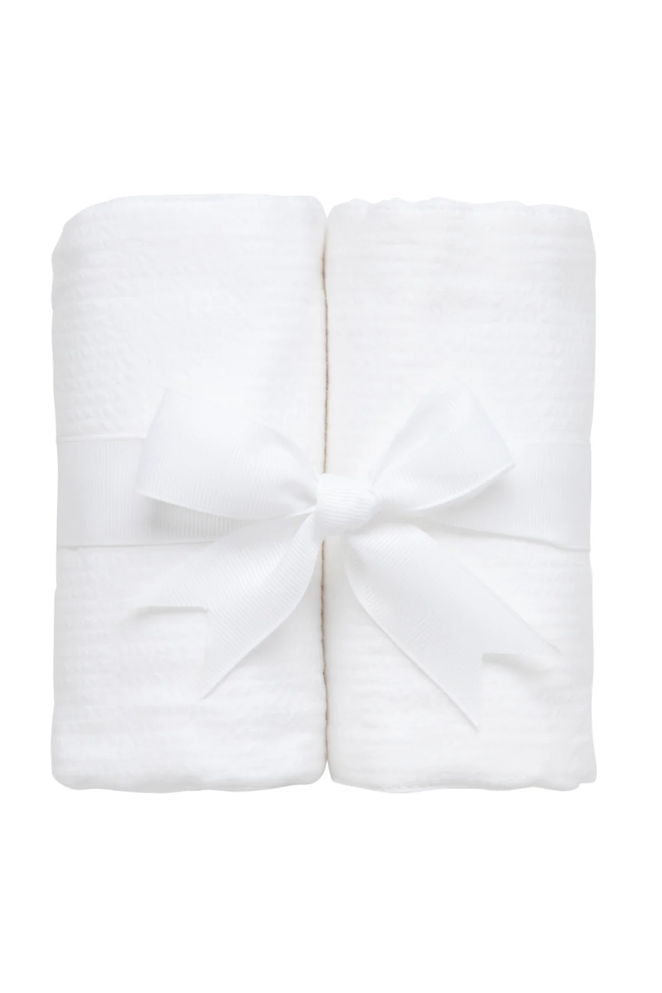 Seersucker Stripe Set of Two Burps - White