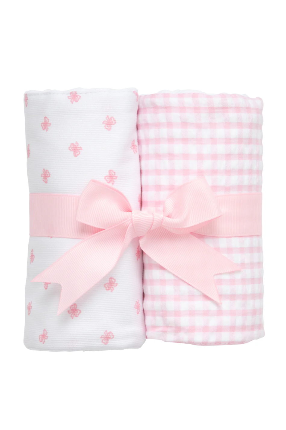 Pink Bow Set of Two Burps