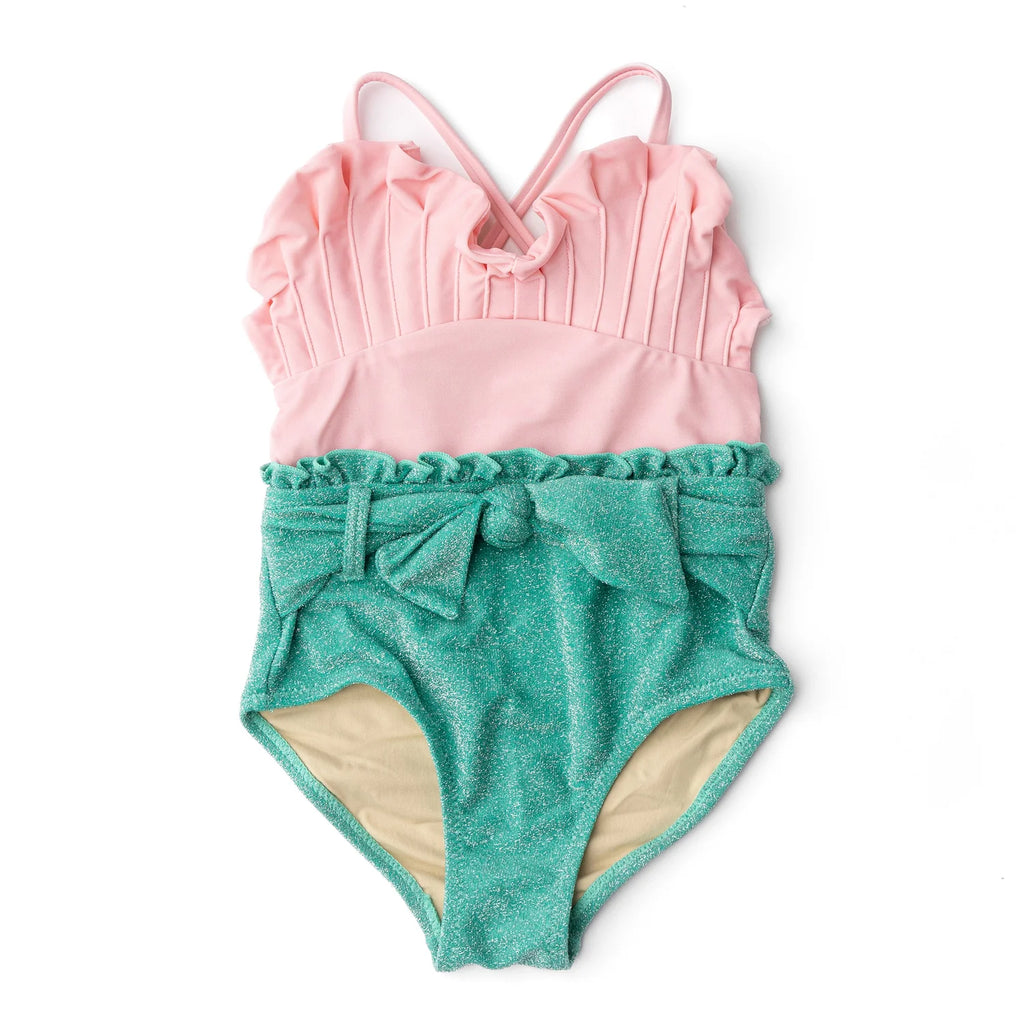 H2O Shimmer Swimsuit in Pink and Green