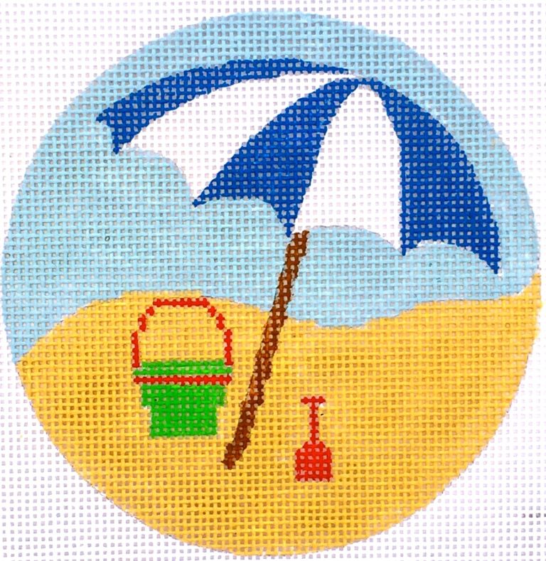 Umbrella Blue Coaster/Ornament HB517