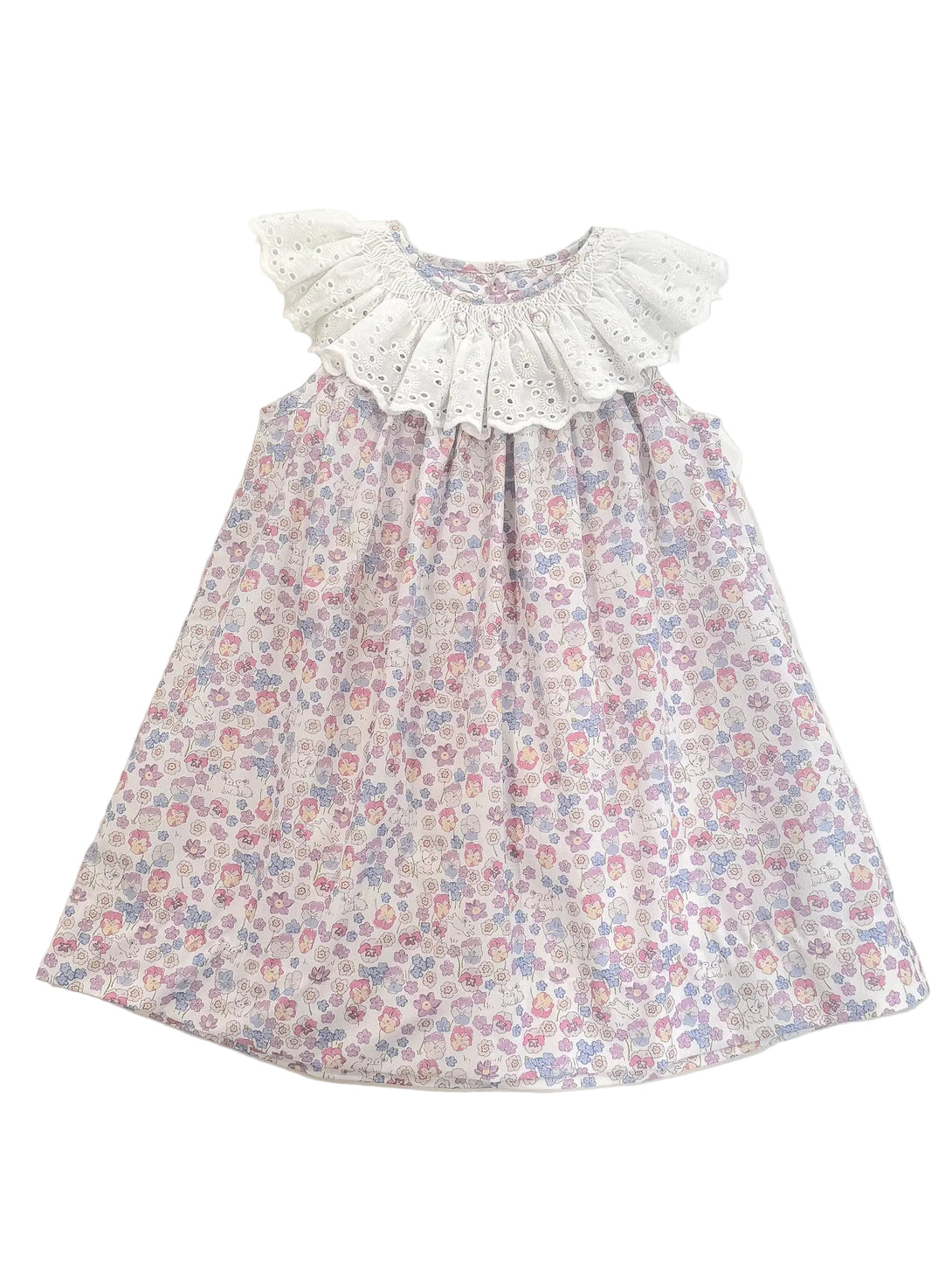 Pansy Bunch w/ Buillion Bunnies Ruthie Dress