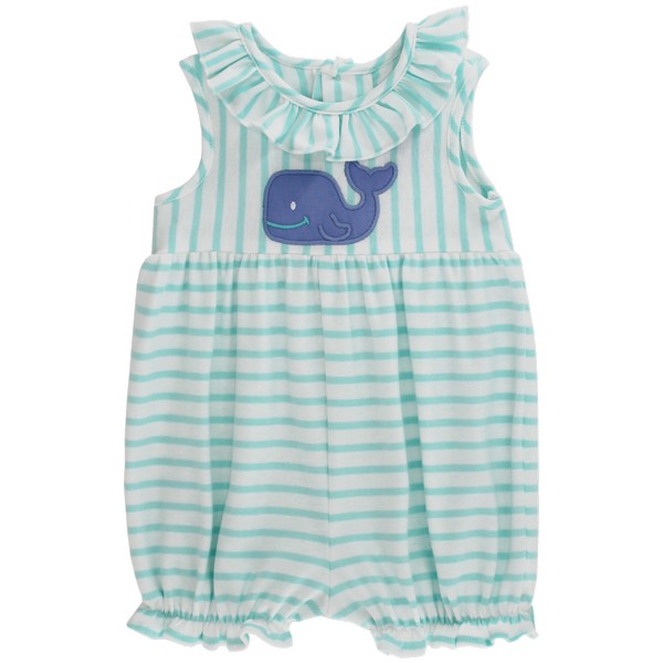 Wally Whale Knit Infant Girl Bubble PRE-ORDER