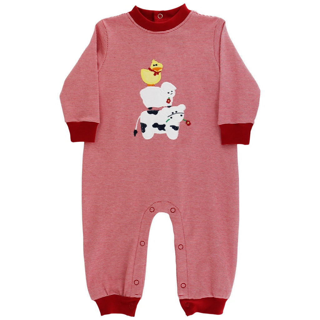 Barnyard Buddies Knit Romper