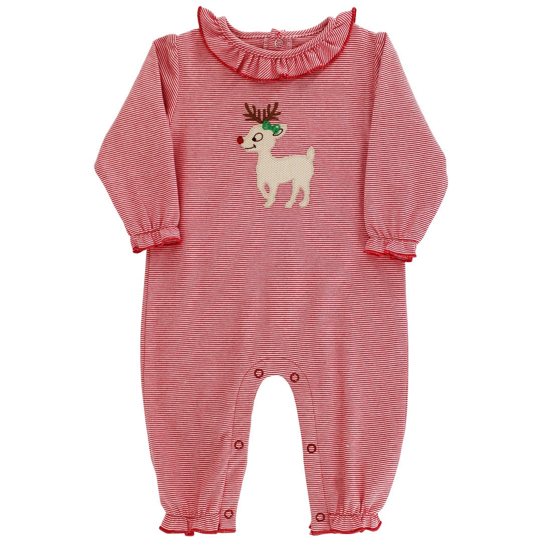 Reindeer Games Girl Knit Romper PRE-ORDER