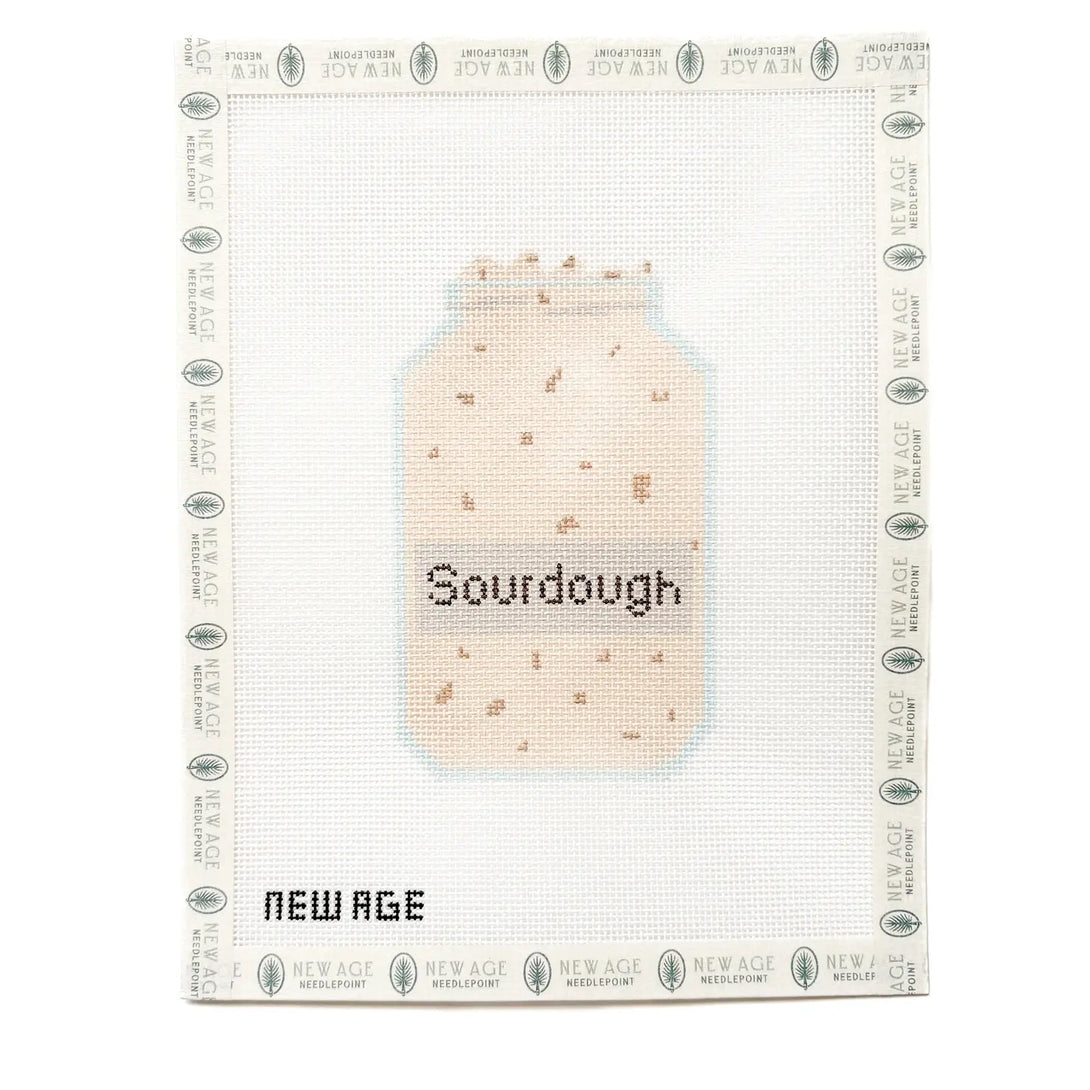 Sourdough Starter Jar Needlepoint Canvas