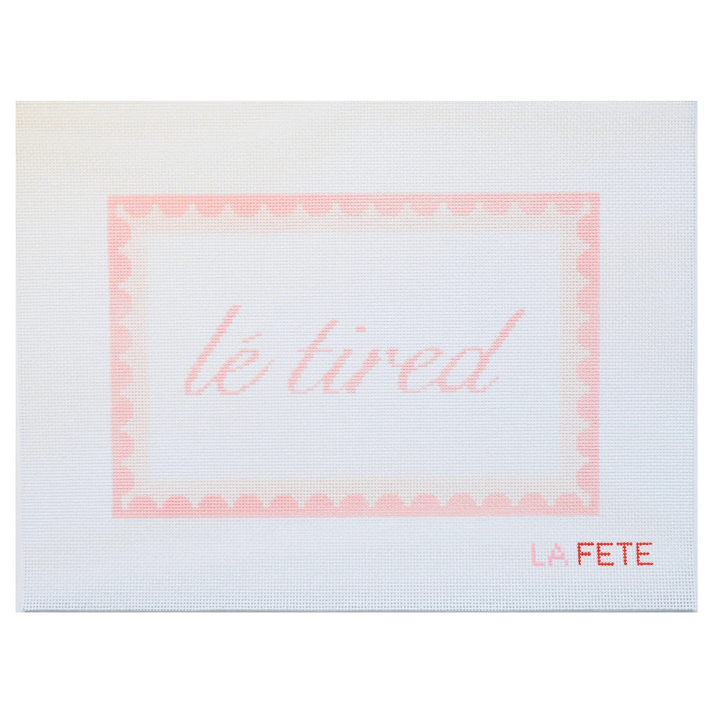 Le' Tired Hand Painted Needlepoint Canvas