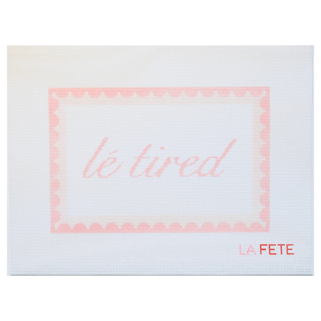 Le' Tired Hand Painted Needlepoint Canvas