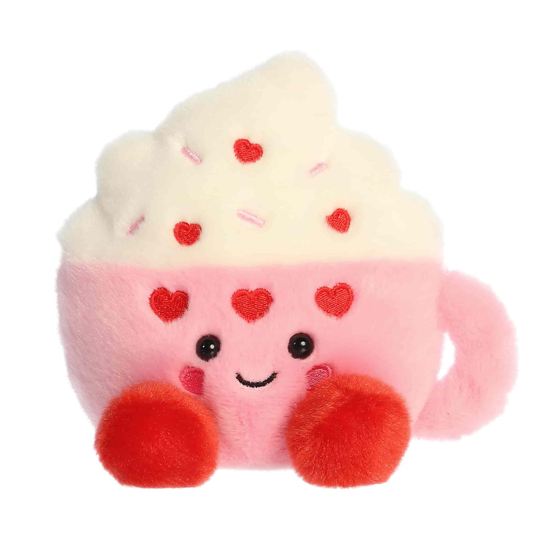 5" Plush Pals Harper Heart Latte Coffee Palm Pals