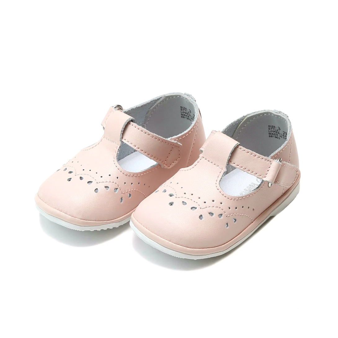 Birdie Leather T-Strap Mary Jane Pink