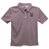 South Carolina Gamecock Embroidered Stripes Polo Shirt