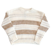 Girls Knitted Sweater Off White and Beige