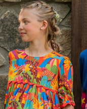 Girls Quinn Dress Tangerine Tango