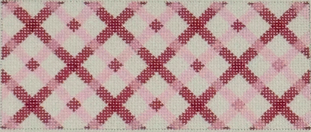 Jewelry Box/Wallet Insert Double Criss Cross Ginghams Pinks