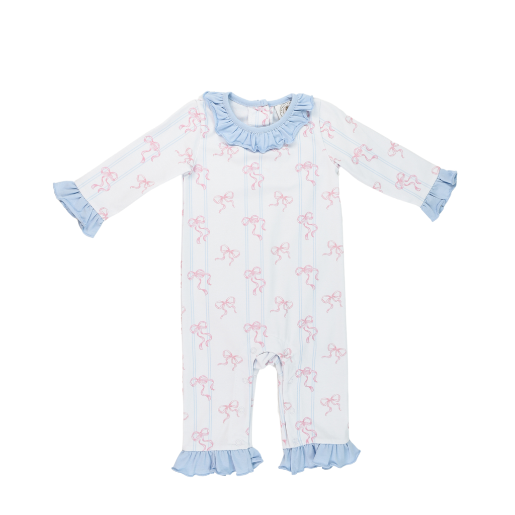 Bowtiful Girls Riley Romper with Ruffles PRE-ORDER