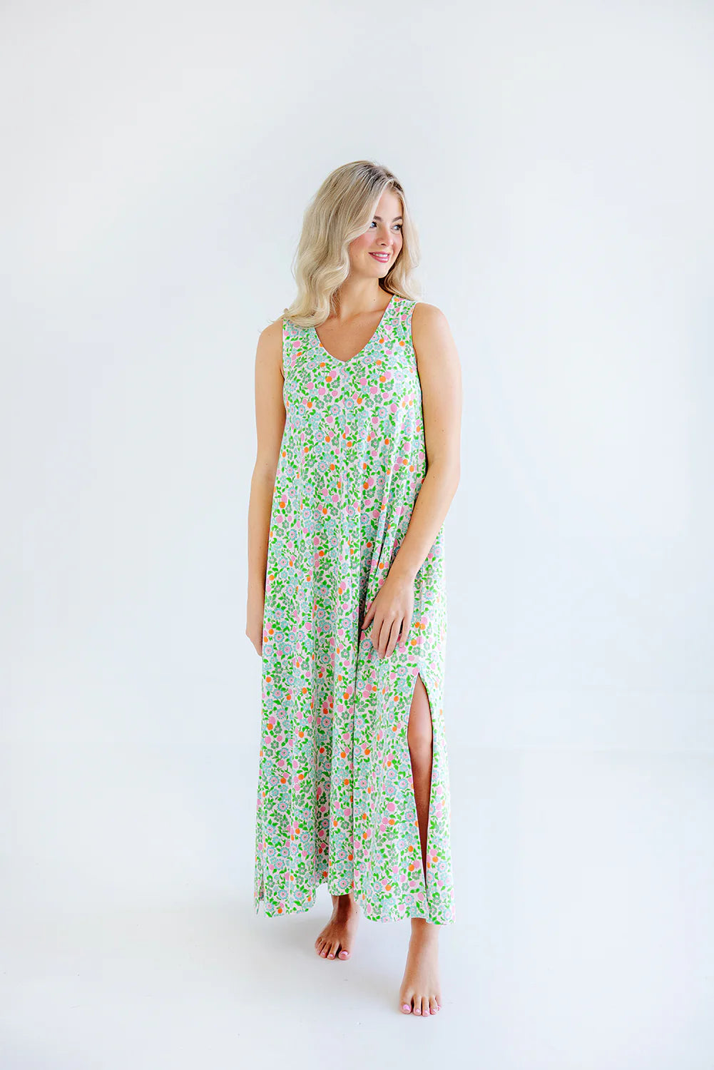 Margies Midi Dress Natchez and Nectarines