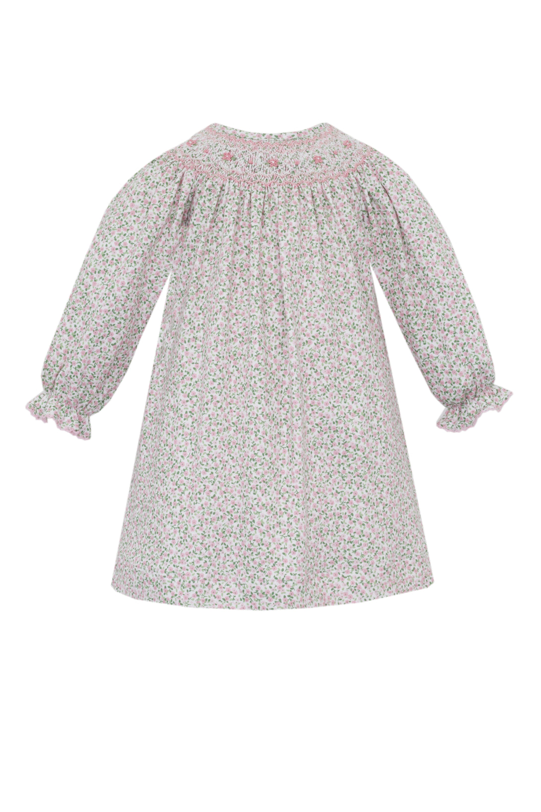 Pink Knit Liberty Floral Bishop Dress