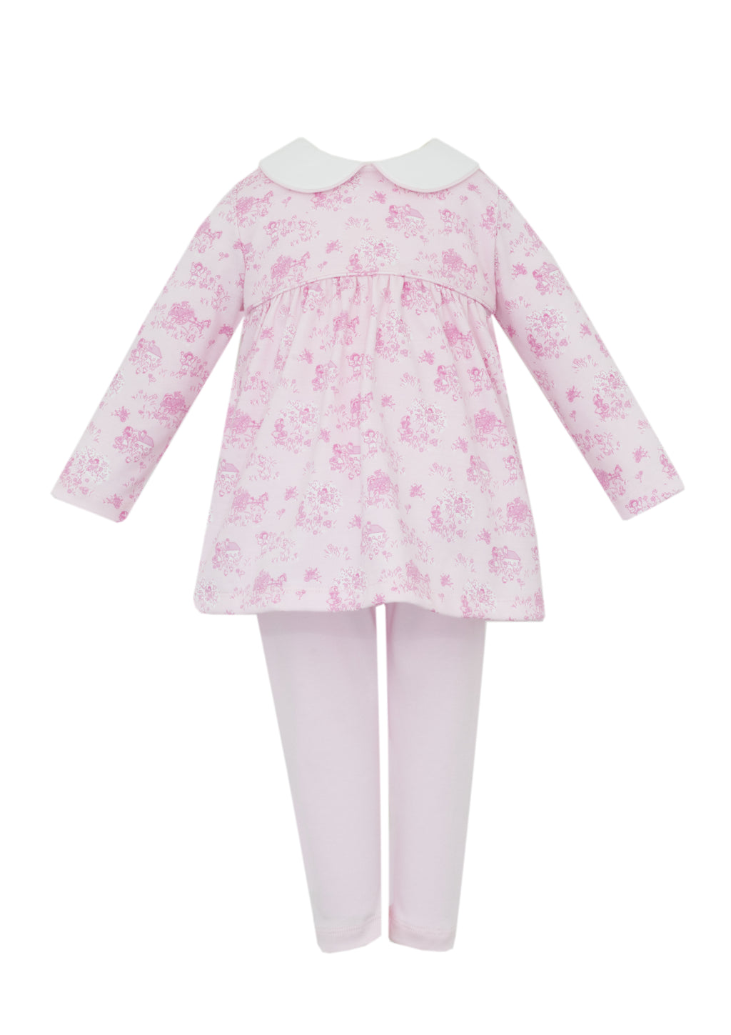 Pink Knit French Toile Tunic Set