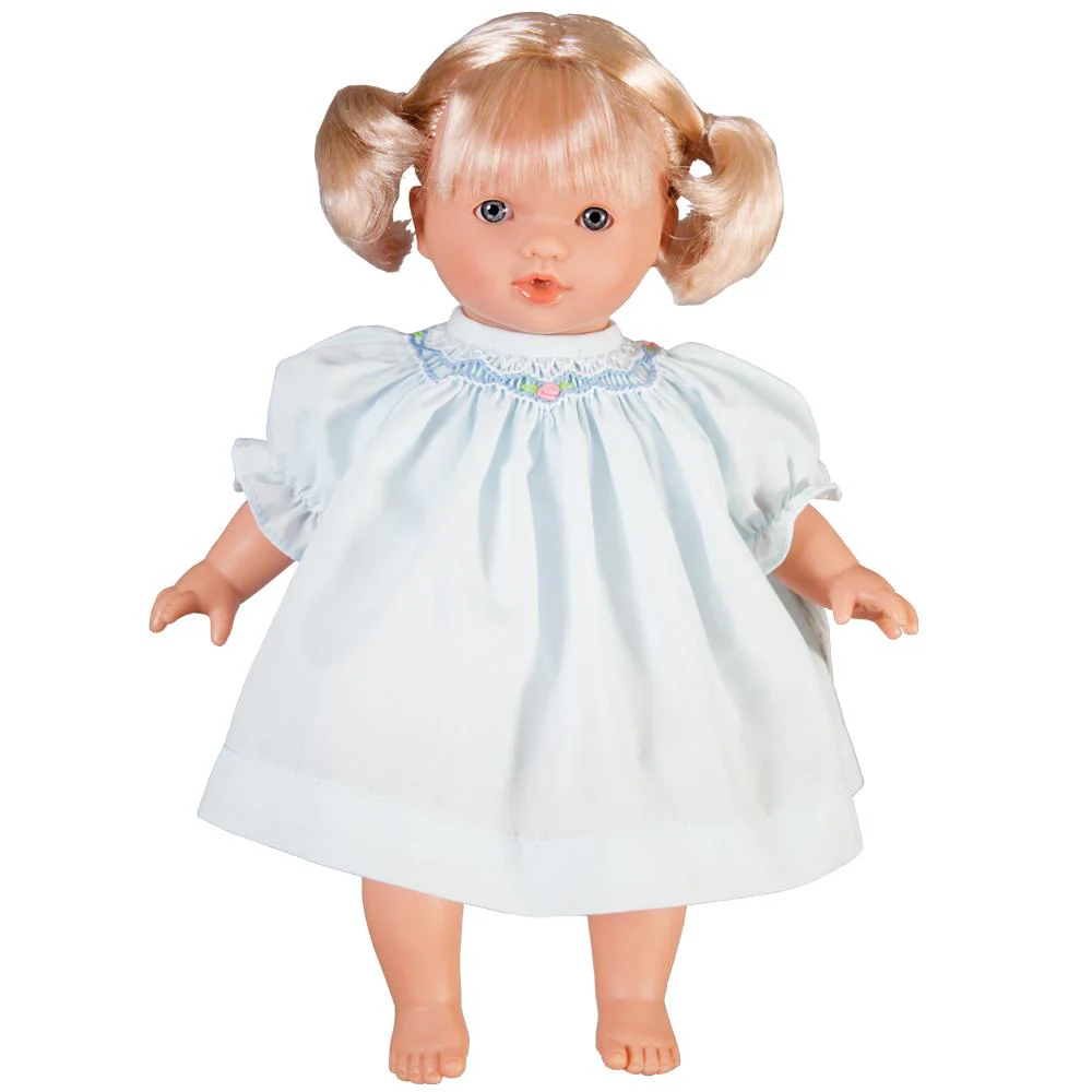 Carly 10" Baby Doll Blue Smocked Dress