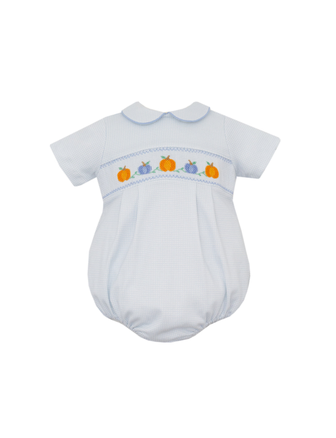Pumpkins Light Blue Knit Check Bubble