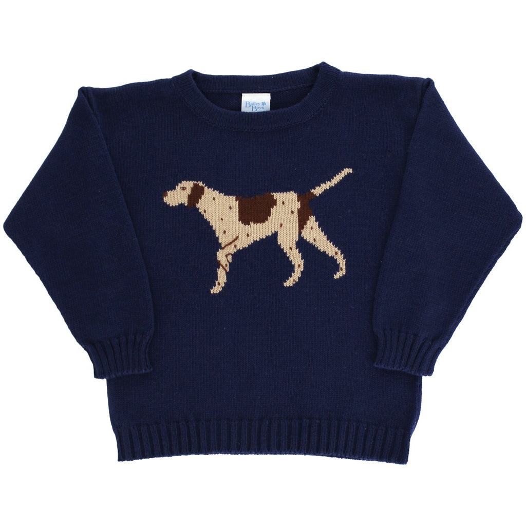 Crewneck Sweater Pointer on Navy PRE-ORDER