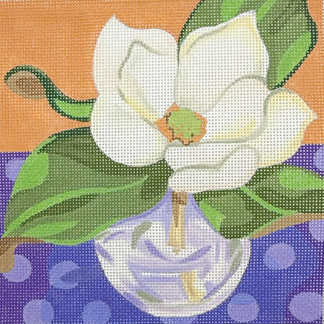 Flowers in Vase Needlepoint Canvas