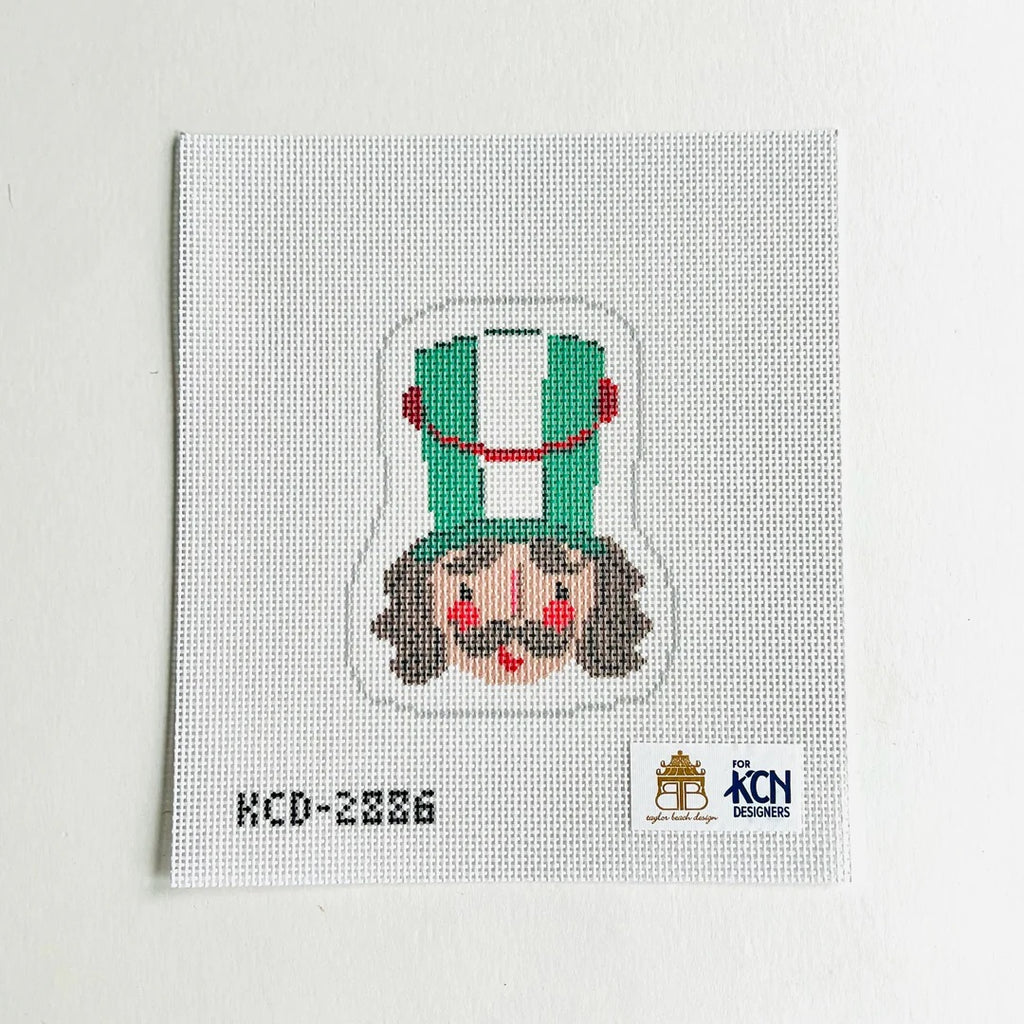 Green Nutcracker Face Printed Canvas