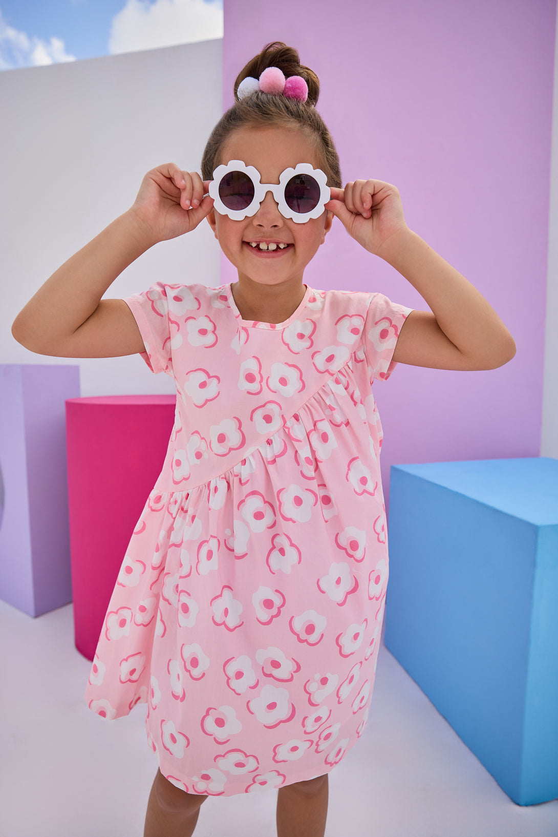 Swoop Dress in Marshmallow Floral