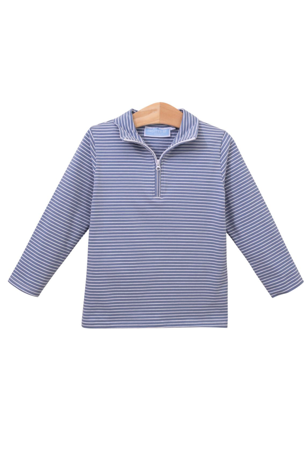 Tucker Pullover Slate Blue Stripe