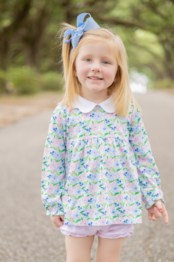 Flanders Poppy Long Sleeve Girl Bloomer Set