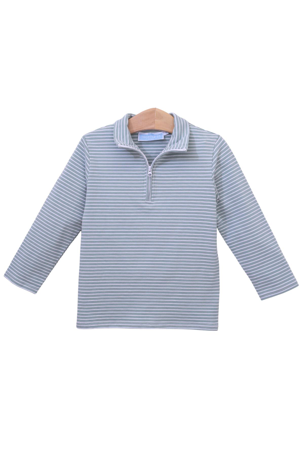 Tucker Pullover Sage Stripe