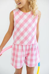 Mae Ryan Romper Hamptons Hot Pink Chattanooga Check