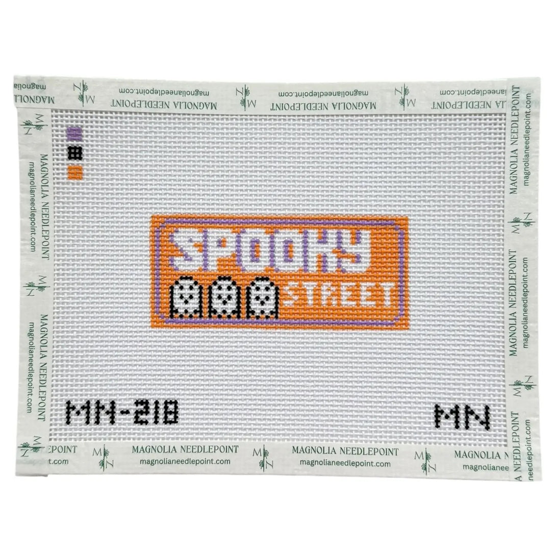 Spooky Street Needlepoint Canvas