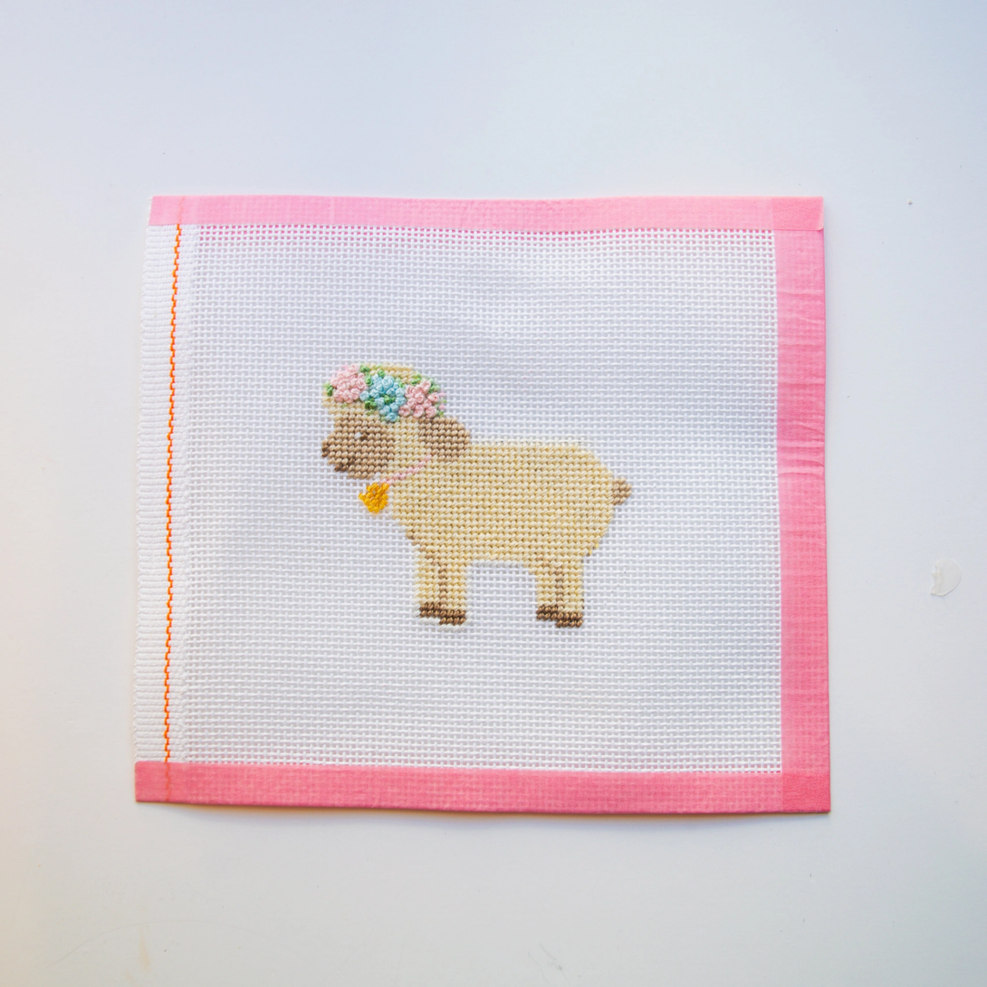 Sheep Hand Painted Needlepoint Canvas