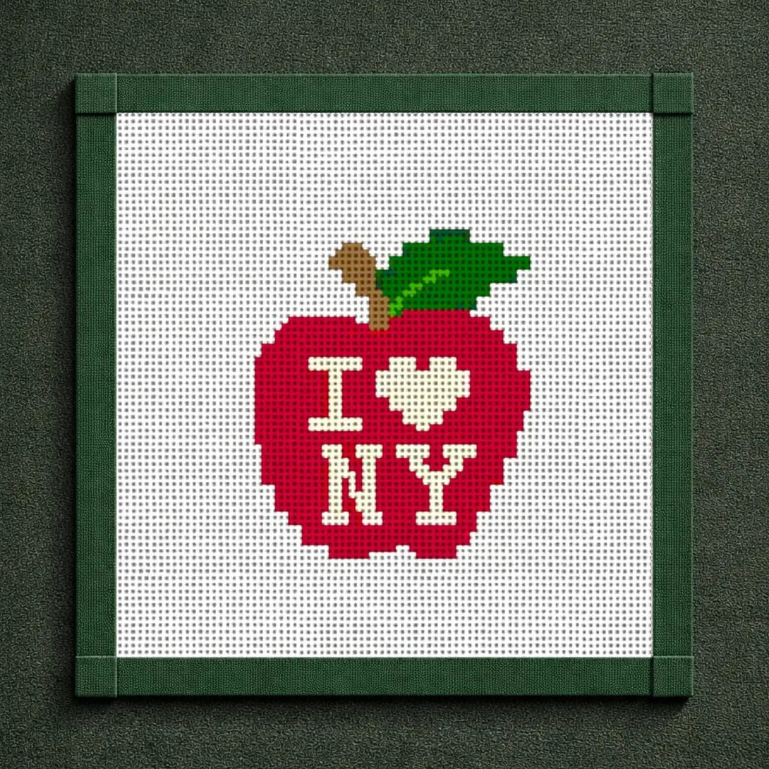 I Heart The Big Apple Needlepoint Canvas