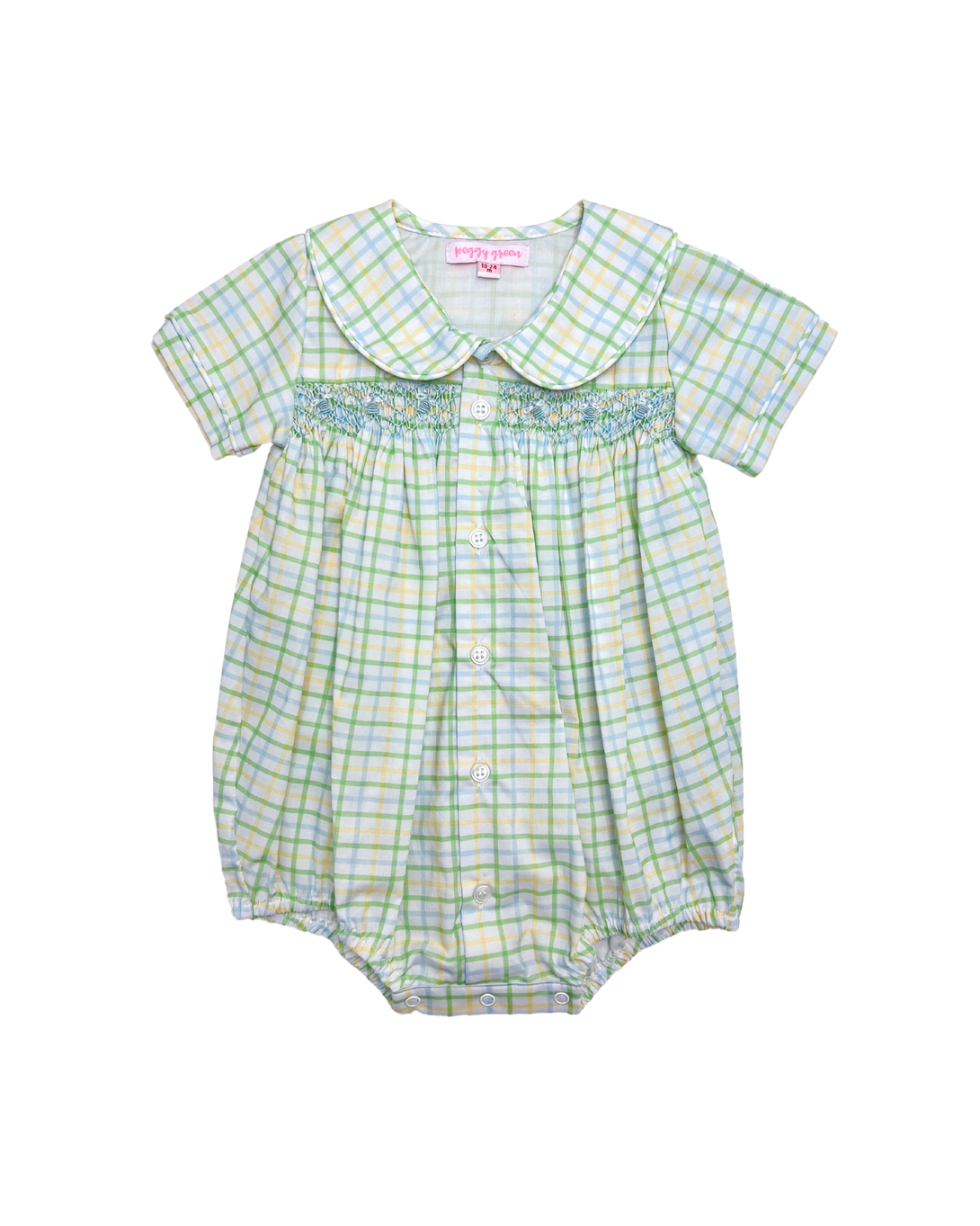 Smocked Rhys Bubble Marche Plaid