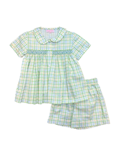 Smocked Rhys Short Set Marche Plaid