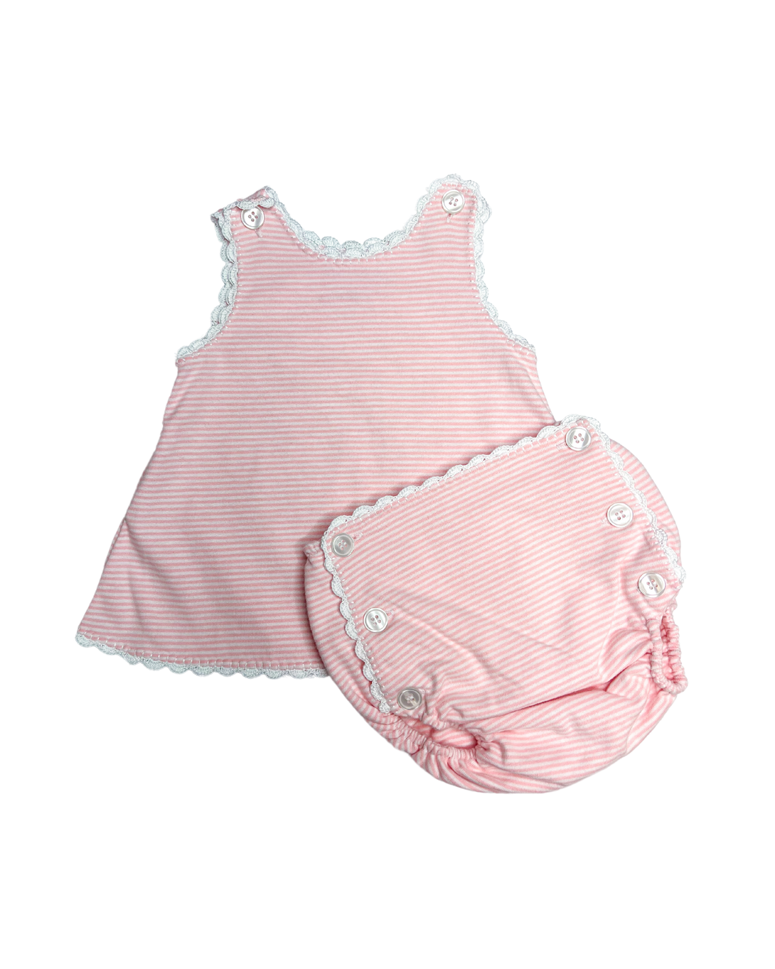 Heirloom Sunset Bloomer Set Pink Stripe