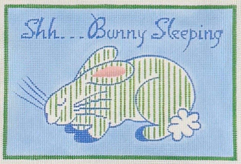 Shh...Baby Sleeping - Jilly Walsh Blue & Green Stripe