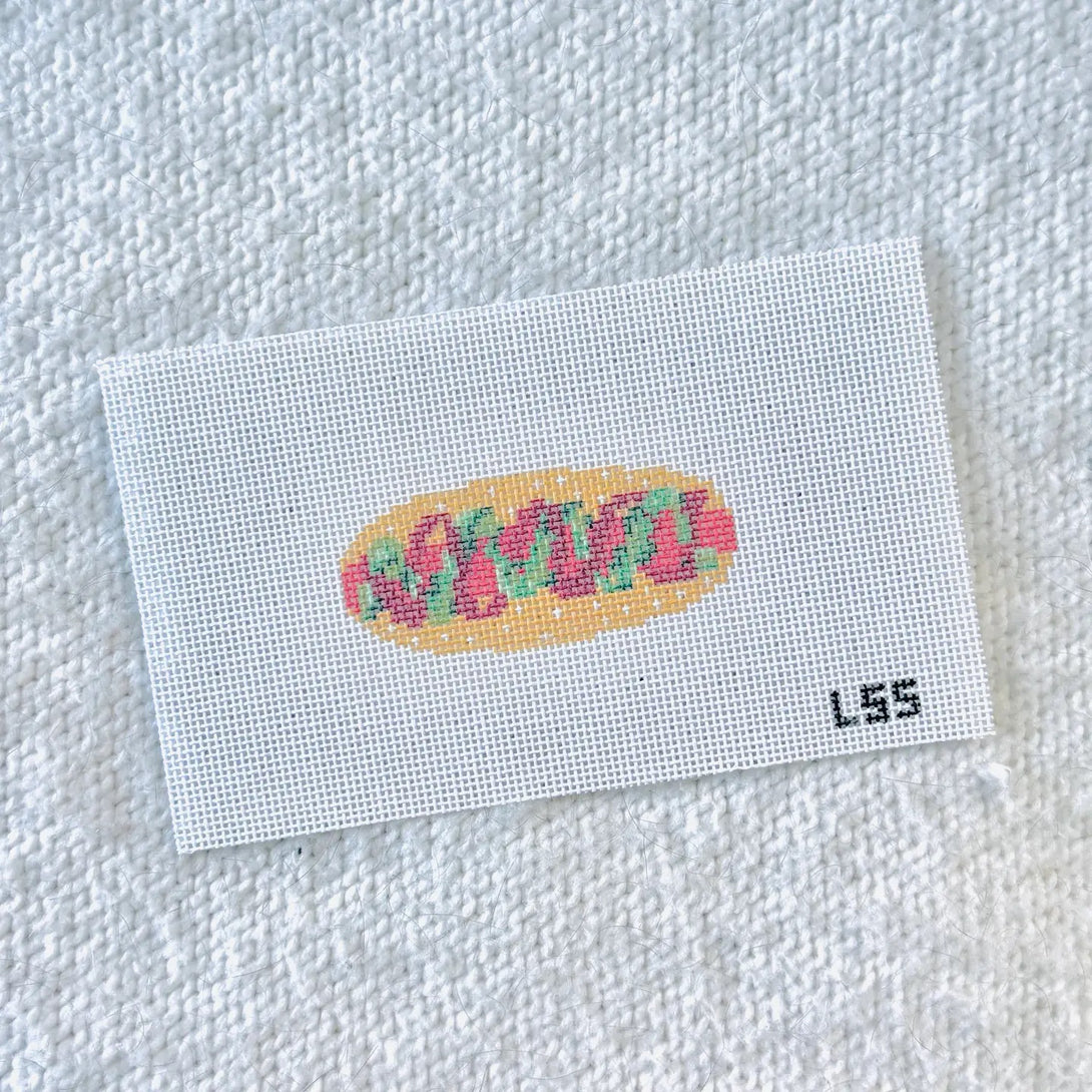 Mini Hot Dog Needlepoint Canvas 18 Mesh