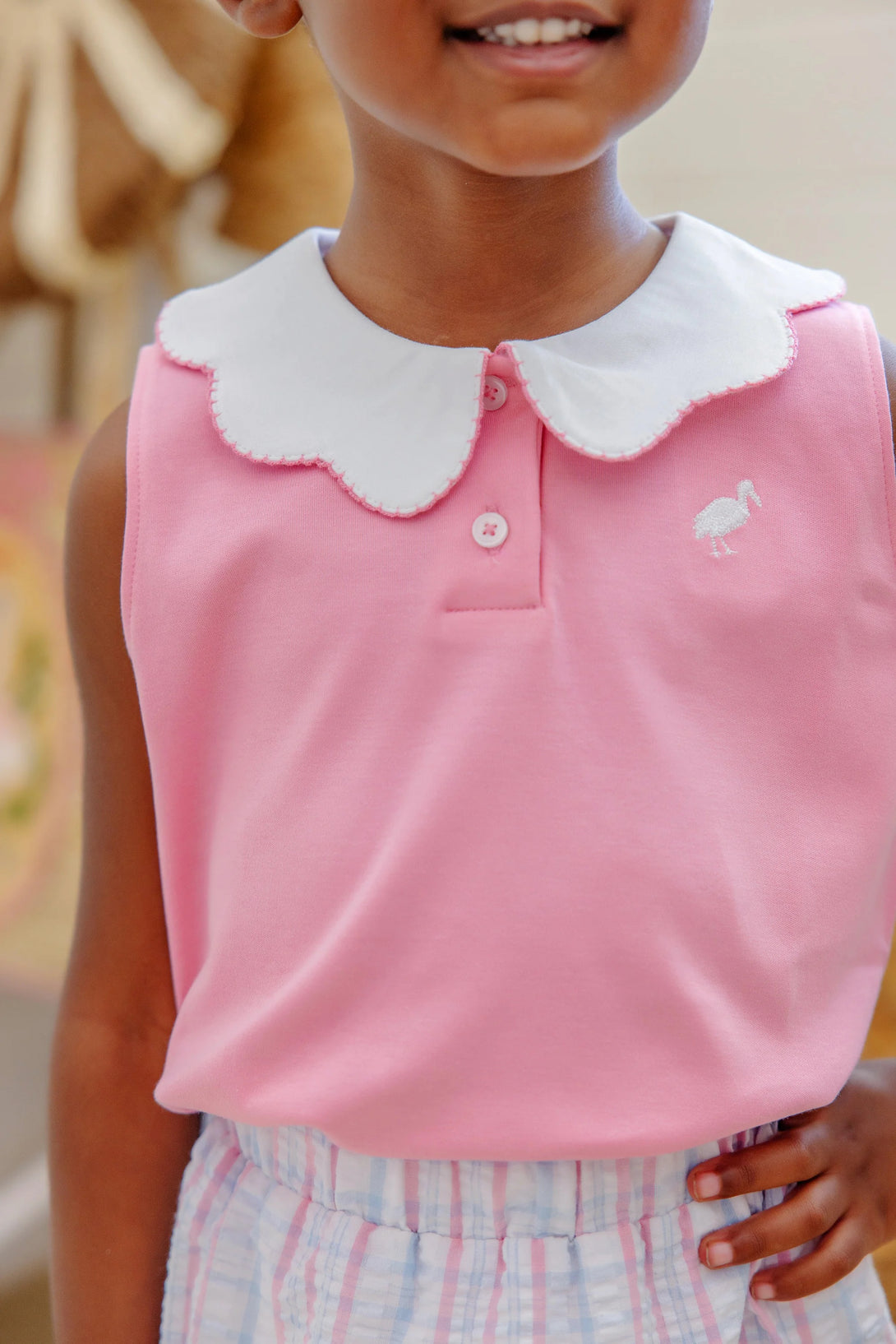 Paige's Playful Polo Hamptons Hot Pink with Worth Avenue White