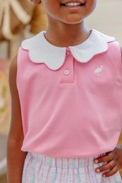 Paige's Playful Polo Hamptons Hot Pink with Worth Avenue White