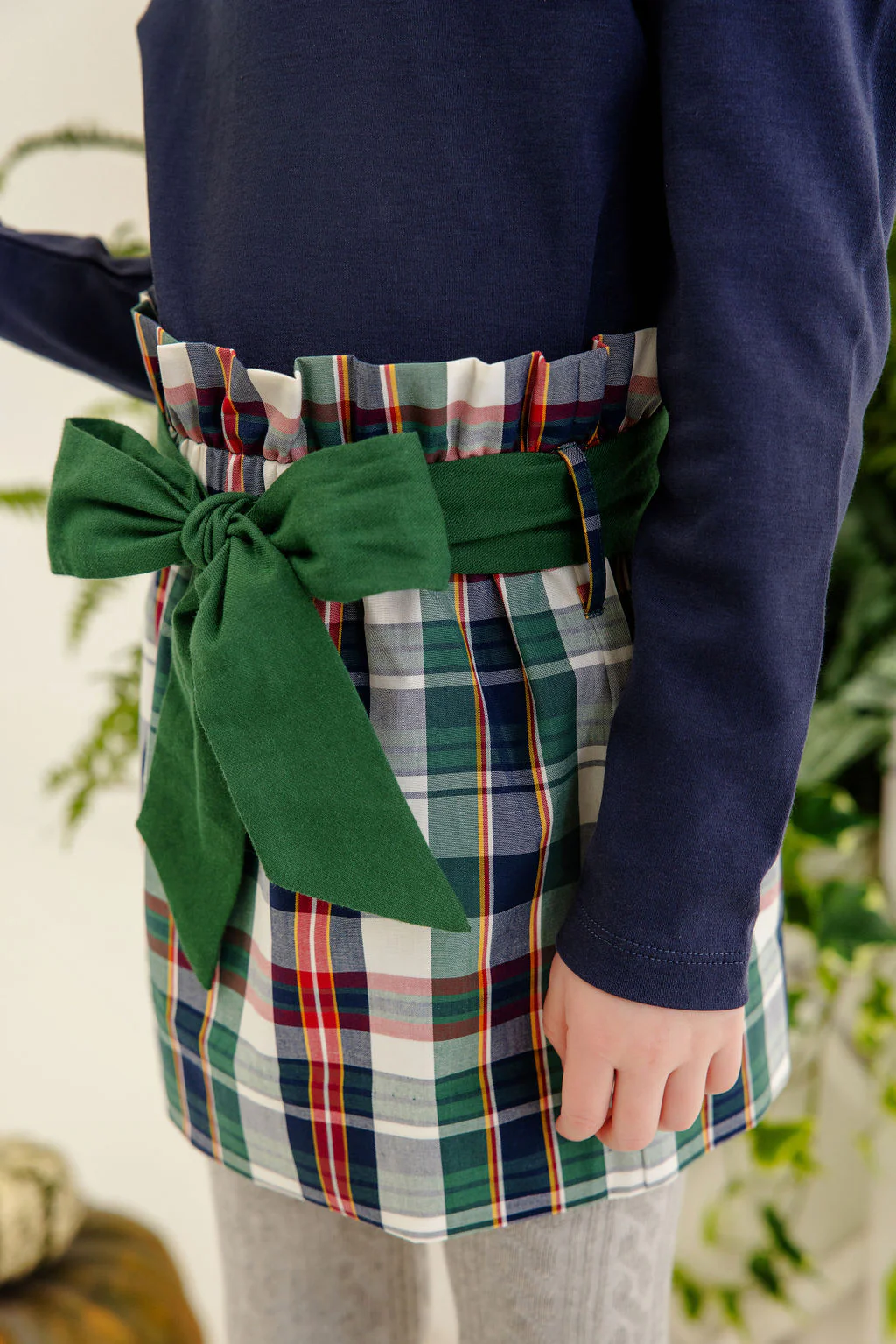 Beasley Bow Skirt Field Park Plaid