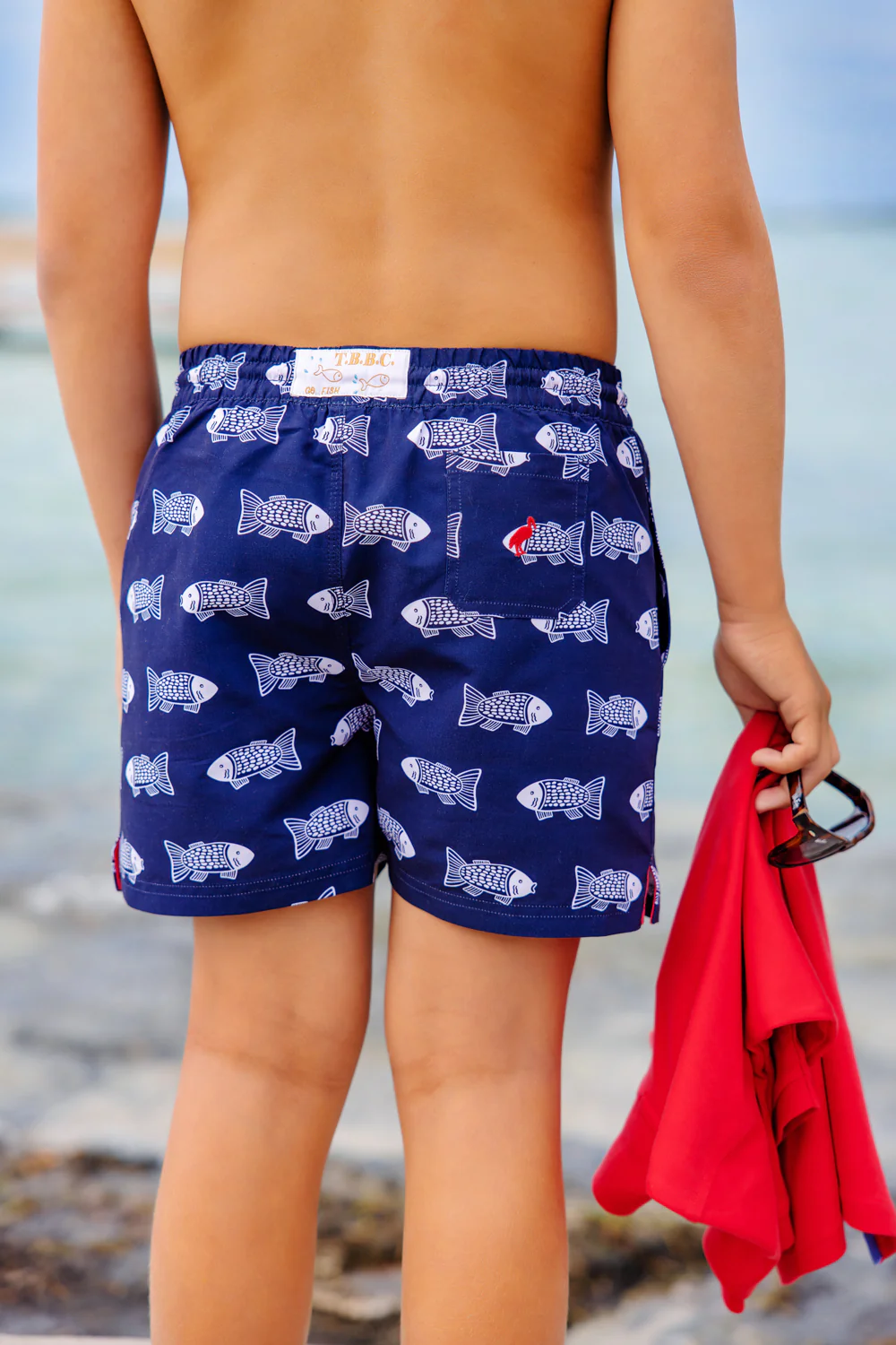 Tortola Swim Trunks Fairfield Fish Richmond Red