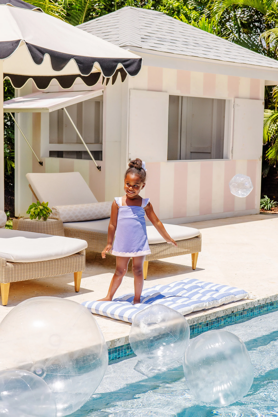 Sanctuary Scallop Swimsuit Lauderdale Lavender Palm Beach Pink