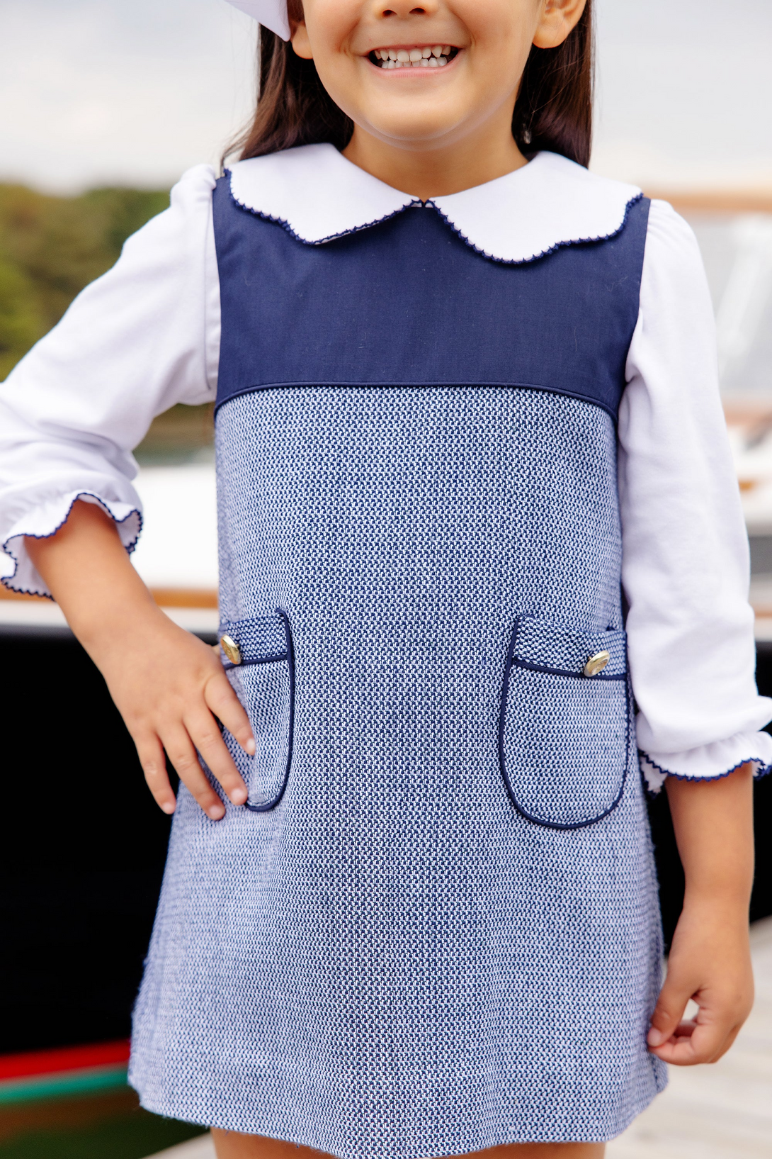 Jill Jumper Nantucket Navy Tweed