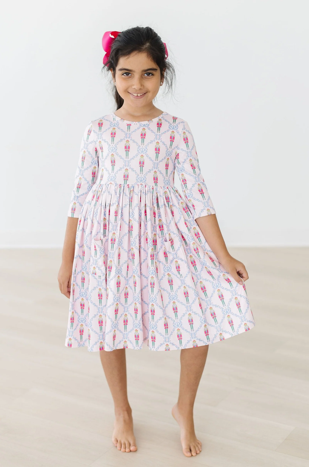 Pink Nutcracker Pocket Twirl Dress