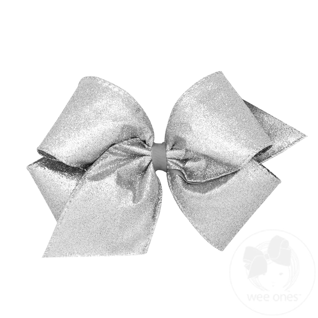 Party Glitter Bow Silver