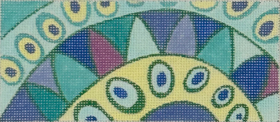 Jewelry Box/Wallet Insert Pucci Inspired Waves and Dots Periwinkle, Turquoise