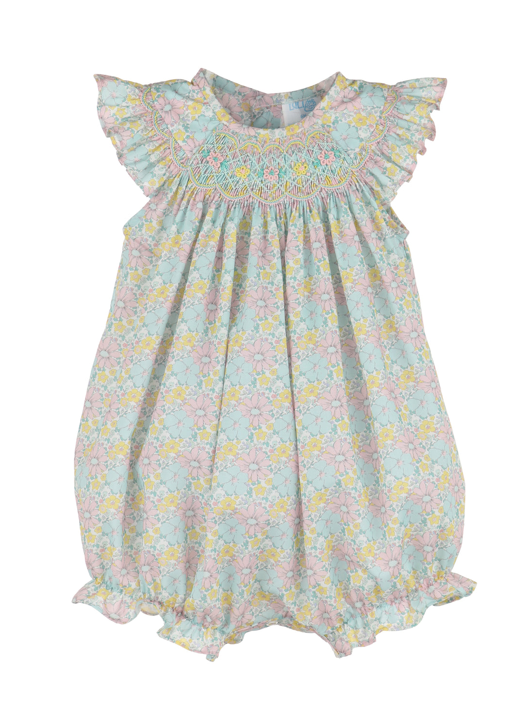 Floral Festival Smocked Bubble