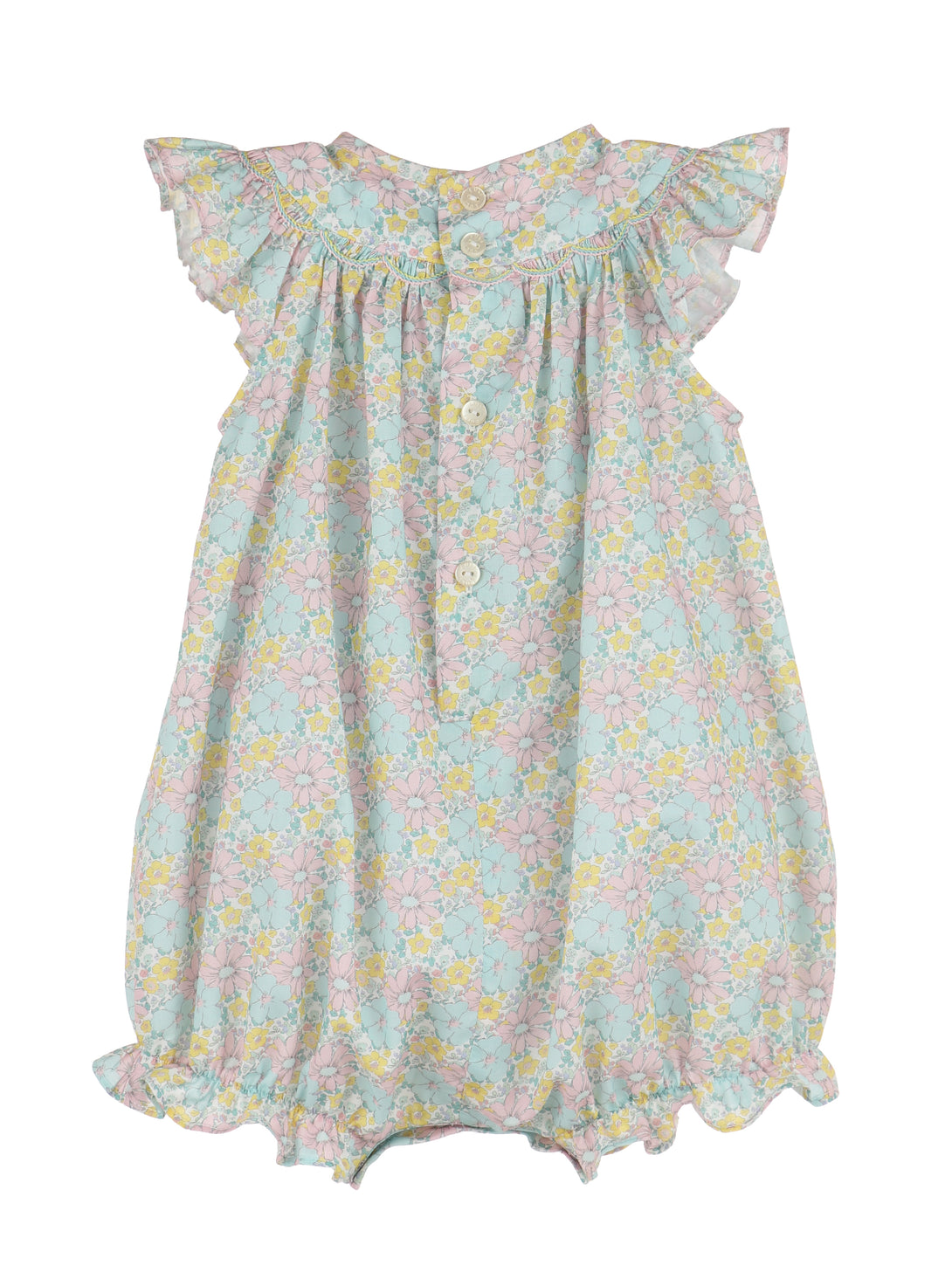 Floral Festival Smocked Bubble